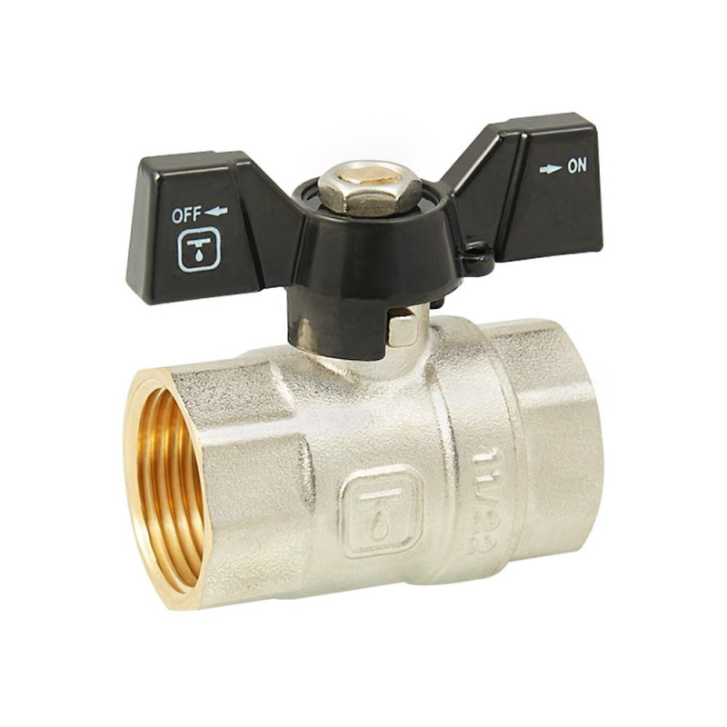 Ball valve ITALGAS PN40 1" female-female, butterfly, nickel