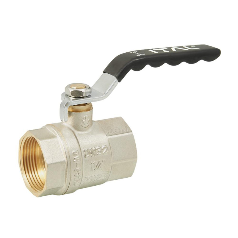 Ball valve ITALGAS PN25 1 1/4" female-female, handle, nickel