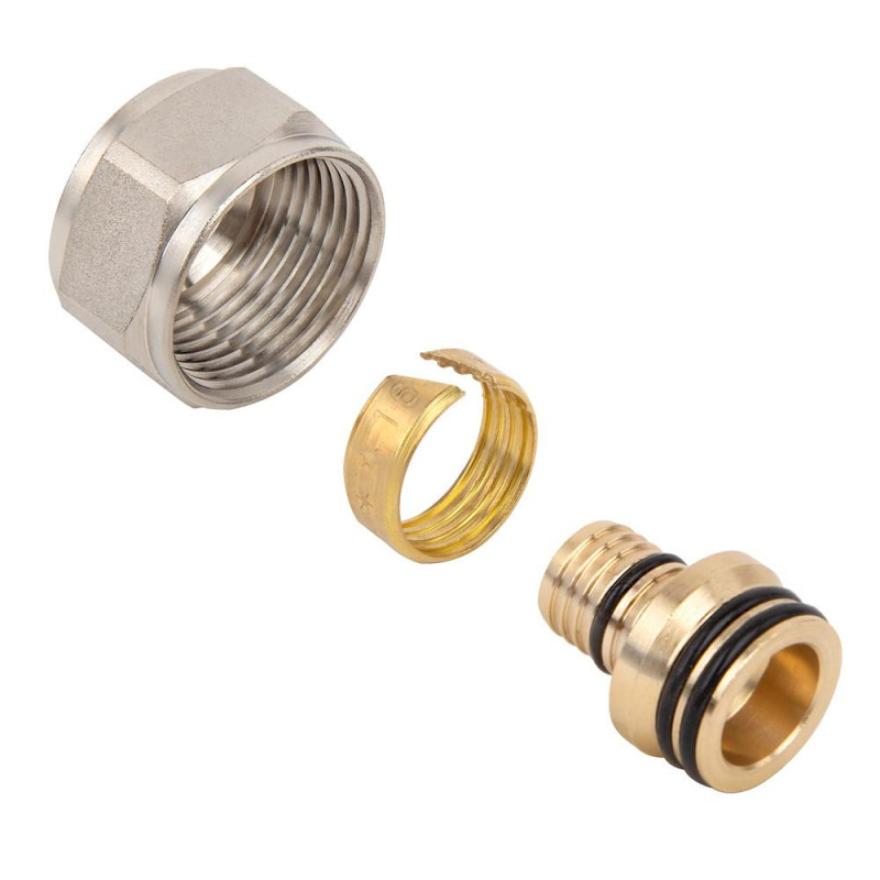Connection collector eurocone ITALGAS IT15-H1620A, 16x2.0x3/4", nickel