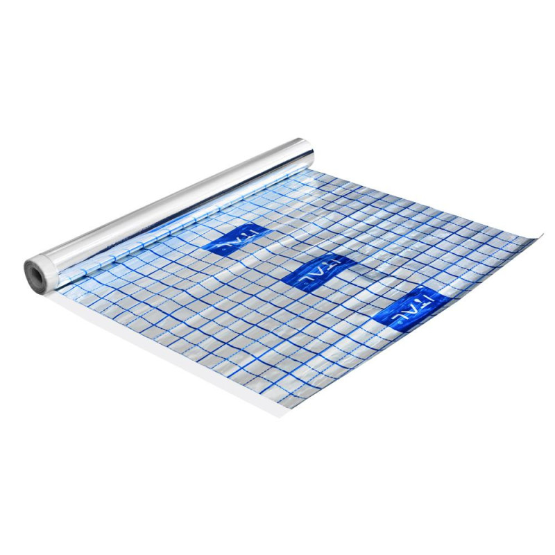 Foiled film with marking ITALGAS 105 microns, for underfloor heating, blue